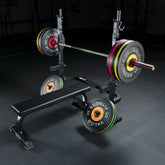 Squat & Bench Press Stand w/ Plate Storage & Bar Catch